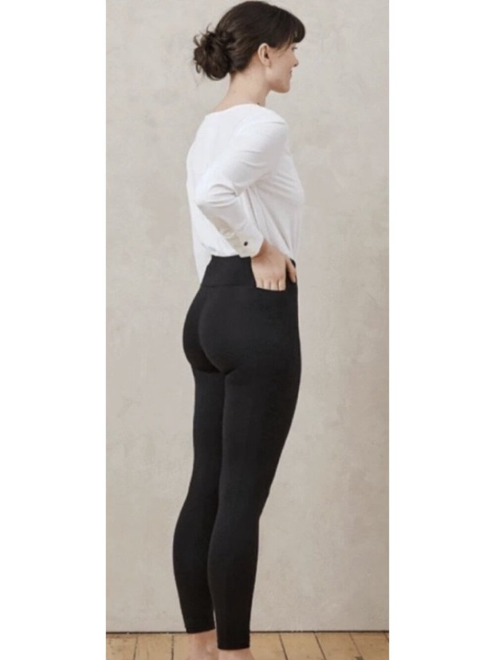 ADAY Layered Up Leggings in Black Small Compression High Waist Minimalist